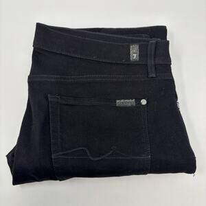7 For All Mankind  "Slimmy" 34x32 5 Pocket Design Straight Black Jeans